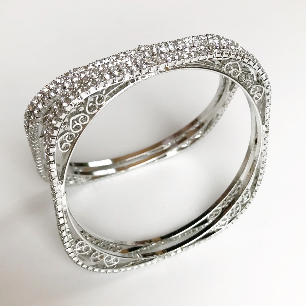 Classy stone bangle set _ stackable - Picture 7 of 8